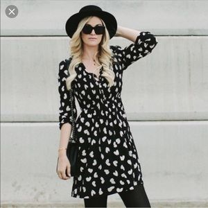 ANTHRO Maeve Heart B&W Banet Dress